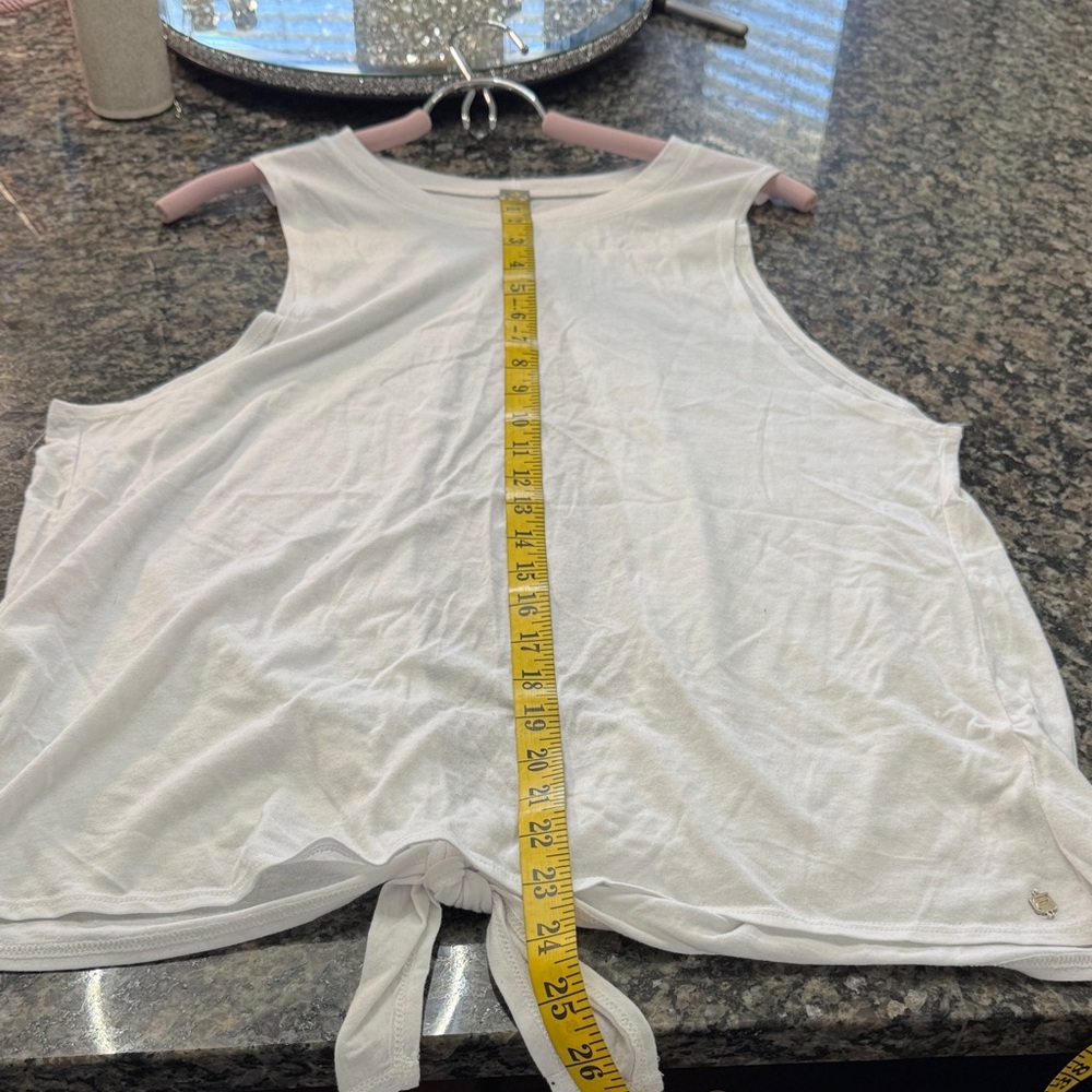 Fabletics White open & Knot-Back Sleeveless Tank … - image 8